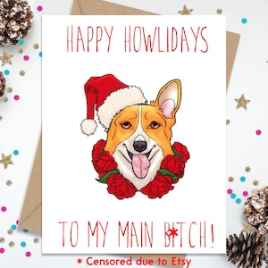 Funny Holiday Card for Best Friend - Christmas Card for Her