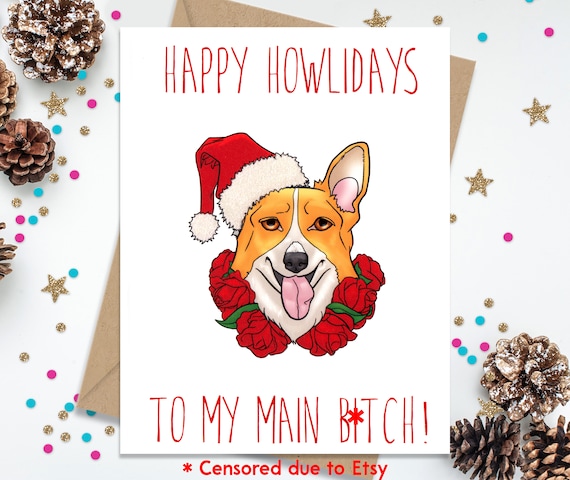 Funny Holiday Card for Best Friend - Christmas Card for Her