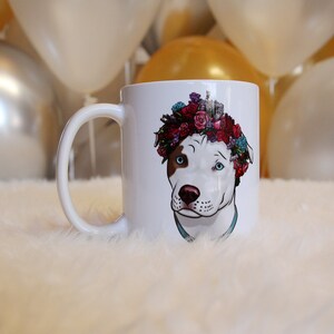 Dog Lover Gift Christmas Gift under 25 Pit Bull Ceramic Coffee Mug image 3