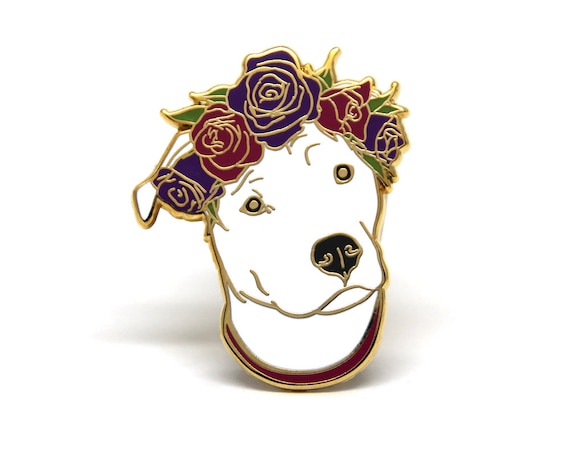 Enamel Pin - Dog Enamel Pin - Dog Lover Gift - Pit Bull Pin - Christmas Gift for Dog Lover