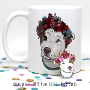 Dog Lover Gift Christmas Gift under 25 Pit Bull Ceramic Coffee Mug image 5