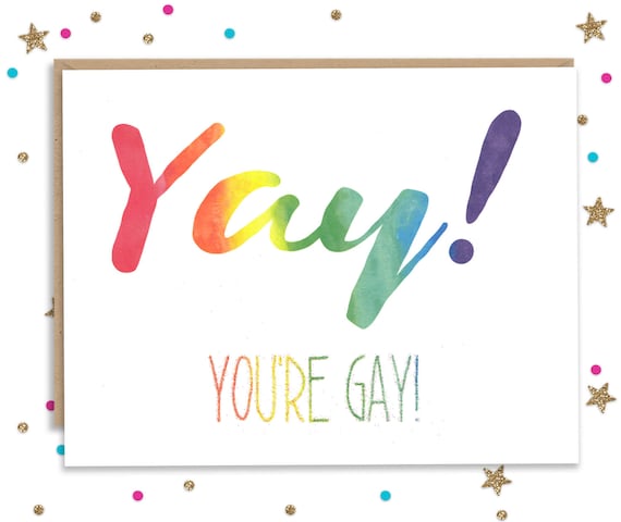 Gay Greeting Card, Gay Celebration, Coming out Card, Card for Gay Son, Card for Gay Daughter, Rainbow Greeting, Coming Out Party, LGBTQ