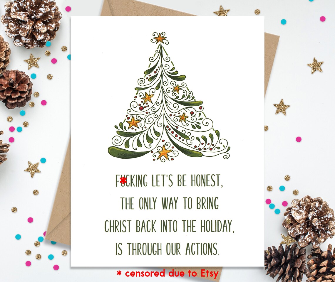 Christmas Card Funny Christmas Card Funny Greeting Card - Etsy