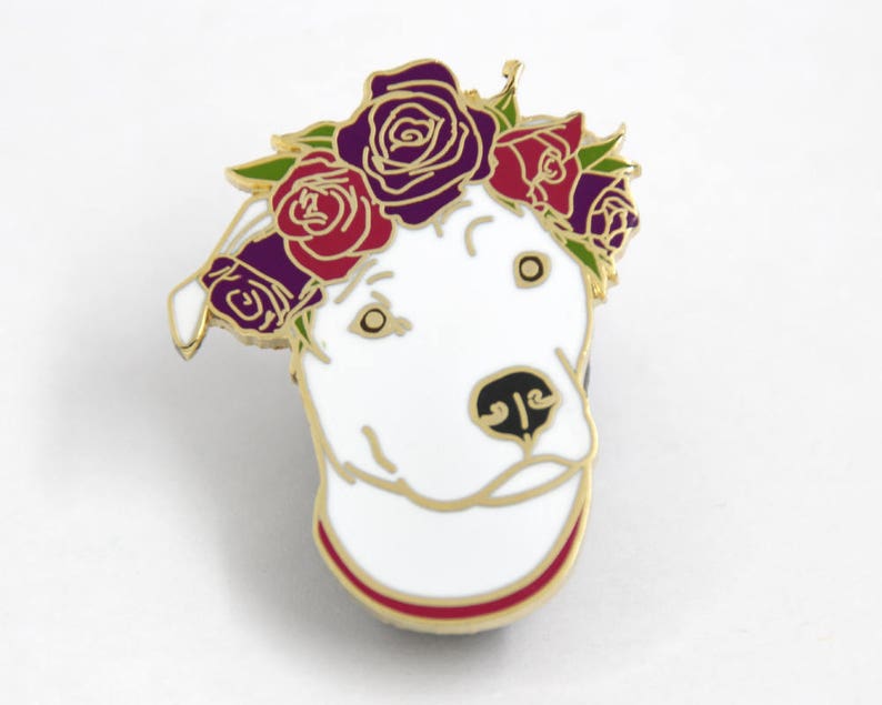 Enamel Pin Dog Enamel Pin Dog Lover Gift Pit Bull Pin Etsy