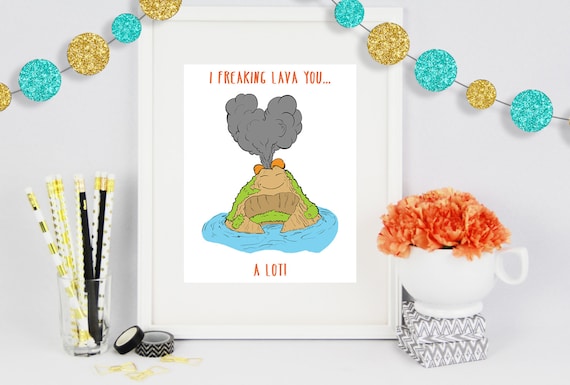 I Lava you a lot, Poster Print, Poster Art, Wall Art, Colorful Art, Birthday Gift, Gift for Him, Gift for Her, Office Artwork