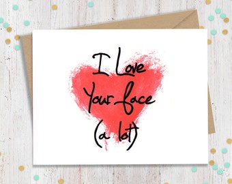 Funny Valentine's day card - card for her - card for him