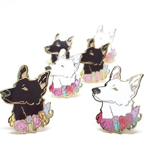 Swiss Shepherd Dog Enamel Pin White German Shepherd Dog Holiday Gift for Dog Lover image 4