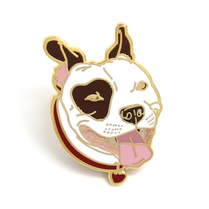 Valentines Day Enamel Pin - Pit Bull Enamel Pin - Gift for Her