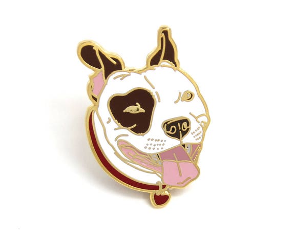 Valentines Day Enamel Pin - Pit Bull Enamel Pin - Gift for Her