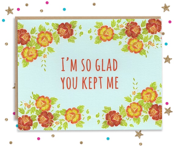 Mothers Day Card, So Glad You Kept Me, Card for Mom, Funny Greeting Card, Funny Mothers Day, Mothers Day Gift, Gift for Mom