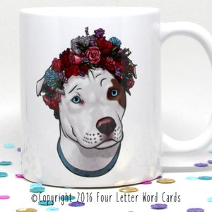 Dog Lover Gift Christmas Gift under 25 Pit Bull Ceramic Coffee Mug image 4