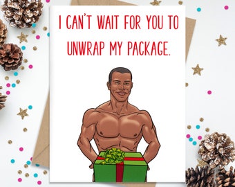 Christmas Card for Him, Gift for Him, Gay Christmas Card, Card for Boyfriend, Card for Husband, Holiday Card, Funny Christmas Card,