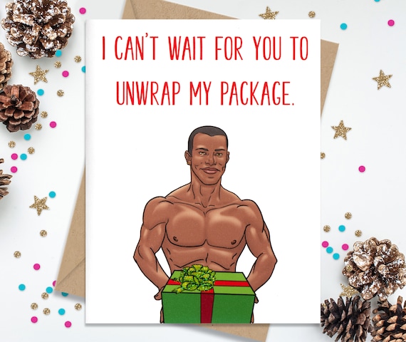 Christmas Card for Him, Gift for Him, Gay Christmas Card, Card for Boyfriend, Card for Husband, Holiday Card, Funny Christmas Card,