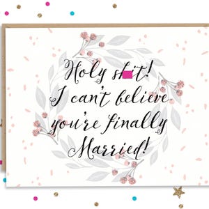 Carte pour mariage, carte de mariage drôle, carte pour le marié, carte pour femme, carte de voeux drôle, mariage