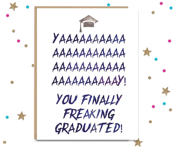 Graduation Card, Card for Graduate, Congratulations Card, Funny Grad Card, Card for Graduation, Congrats Grad, Funny Card for Graduate