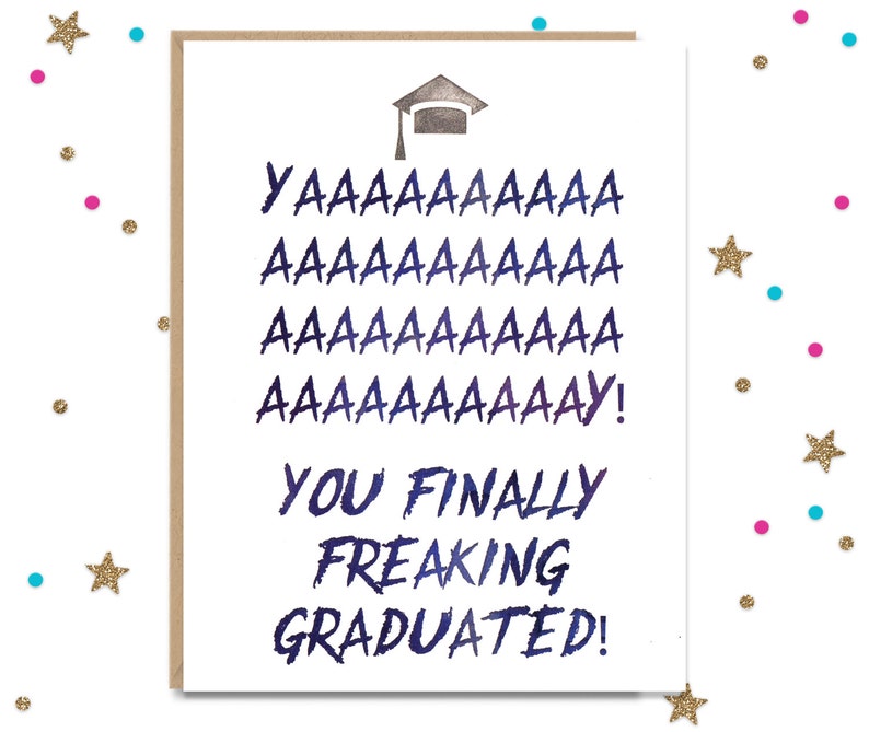 Graduation Card, Card for Graduate, Congratulations Card, Funny Grad Card, Card for Graduation, Congrats Grad, Funny Card for Graduate image 1