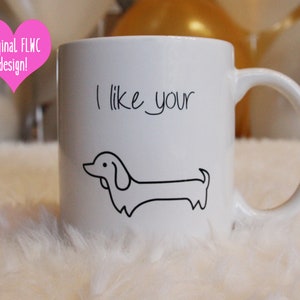 Holiday gift for Dog Lover - Dachshund Home Decor - Artistic Coffee Mug