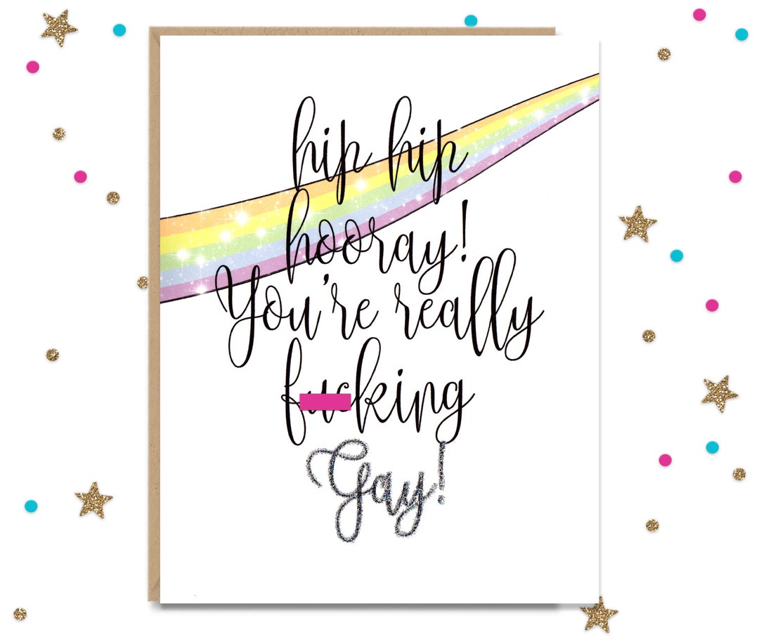 Gay Greeting Card Card for Her Card for Him Funny Greeting Etsy