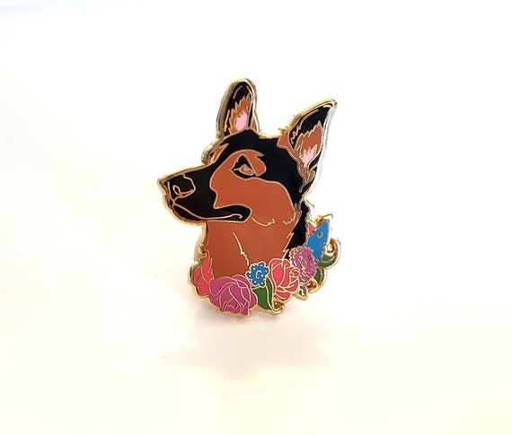 German Shepherd Hard Enamel Lapel Pin