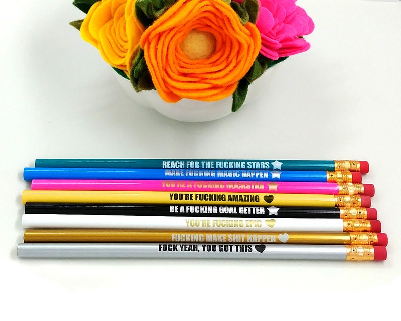 Holiday Gifts for Coworkers Christmas Gifts under 10.00 Stationery Pencil Set image 3