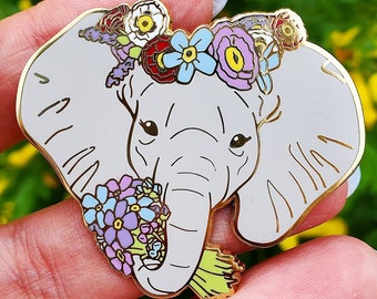 Alzheimer's Elephant Enamel Pin- Caregiver Support - Early Onset Alzheimer's - Elephant Enamel Pin - Caregiver Gift