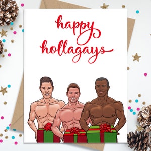 Carte de Noël drôle pour lui - carte de Noël gay - carte de vœux drôle