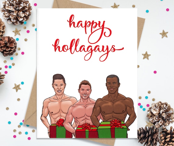 Funny Christmas Card for Him - Gay Christmas Card -Funny Holiday Card