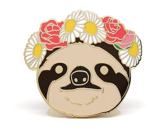 Sloth Enamel Pin - Galentines Day Gift - Valentines Day Gift for Her - Sloth Jewelry