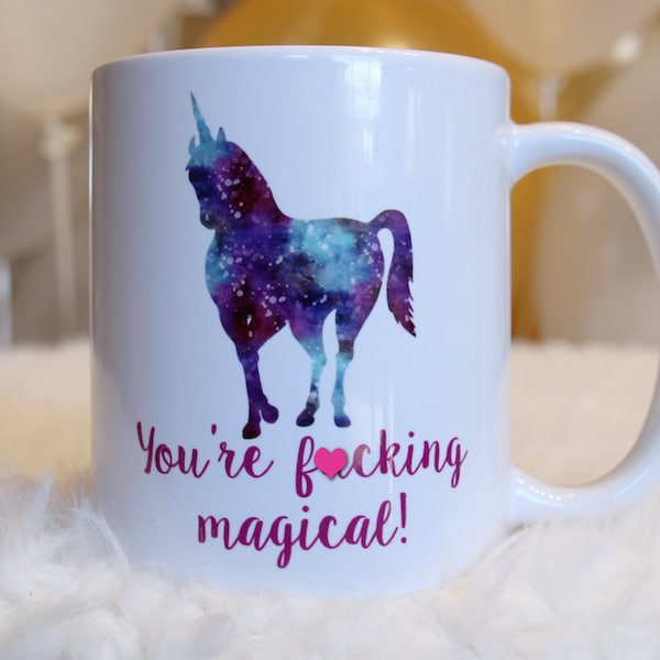 Mature - Ceramic Unicorn Coffee Mug - Gifts under 25