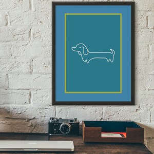 11 x 14 Wiener Dog Print, Dachshund Poster, Poster Print, Dog Poster Print, Dog Wall Art, Wall Decor, Dog Wall Decor, Dog Lover Art image 2