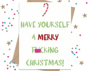 Mature Holiday Card, Holiday Card, Christmas Card, Funny Holiday Card, Funny Christmas Card, Funny Greeting, Seasons Greeting, Handmade Card