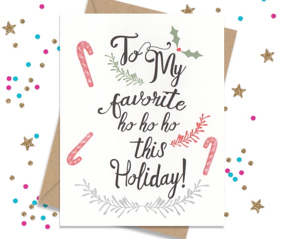 Funny Holiday card for Best friend - Christmas Card for Her