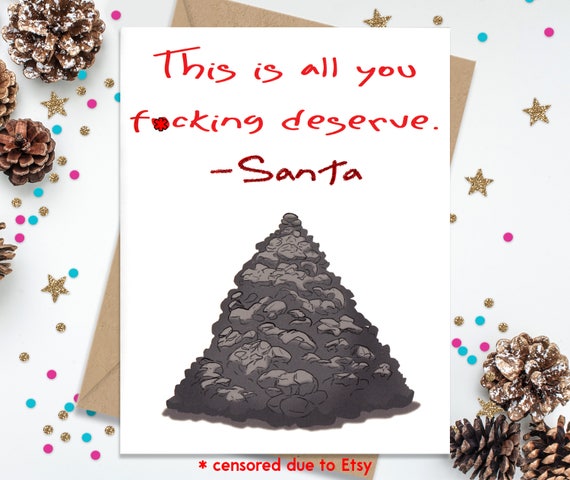 Funny Christmas Card, Holiday Card, Christmas Card, Card from Santa, Card for Son, Card for Daughter, Funny Greeting Card