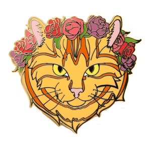 Orange Tabby Cat Enamel Pin