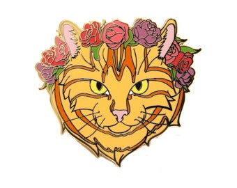 Orange Tabby Cat Enamel Pin