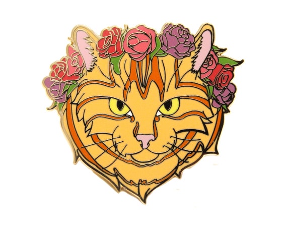 Orange Tabby Cat Enamel Pin