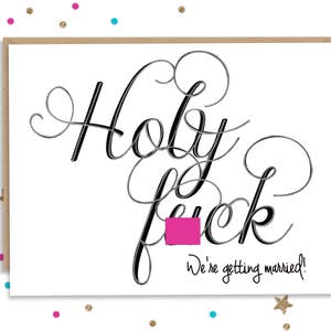 Mature Wedding Card, We're Getting Married, Bride to Groom Card, Groom to Bride Card, Funny Wedding Card, Fiance Card, I can't wait to marry