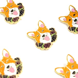 Corgi Enamel Pin, Dog Enamel Pins, Corgi Lover Gift, Welsh Corgi, Dog Hard Enamel Pin, Gift for Dog Lover, Gift for Corgi Lover, Welsh Corgi image 2