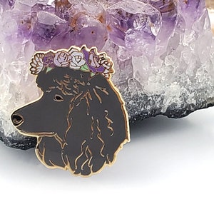 Black Standard Poodle Enamel Pin -  Dog Lover Gift - Poodle Mom Gift- Dog Jewelry
