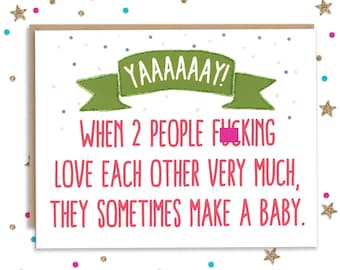 Baby Shower Card, Funny Baby Card, Card for New Parents, Mom to Be Gift, Funny Card for New Mom,  Dad to be Gift, New Parents Gift,
