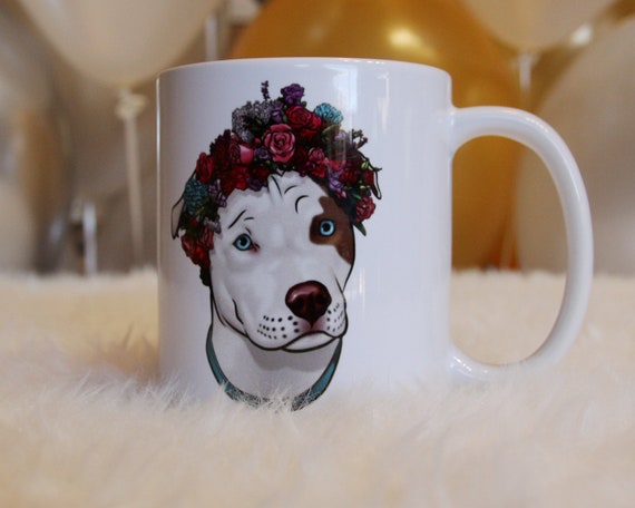 Dog Lover Gift - Christmas Gift under 25 - Pit Bull Ceramic Coffee Mug