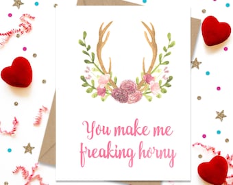 Flirty Greeting Card, Naughty Card, Love Card, Card for Him, Card for Her, I Love You Card, Valentines Day Card, Funny Love Card