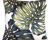 Monstera Leaf Tropical Cushion Designer Beach Chic Coastal Beach Island Polynesian Hawaii Fabric Home Decor Homewares
