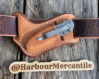 Kershaw Leek slida läder fällknivsslida fickknivsslida present till pappa present till honom tillverkad i USA