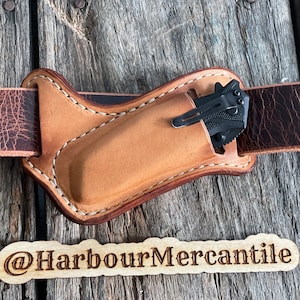 Gaine en cuir Kershaw Brawler gaine de couteau pliante gaine de couteau de poche cadeau pour papa cadeau pour lui fabriqué aux Etats-Unis