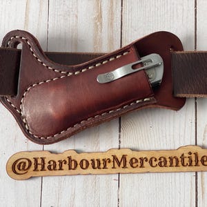Leatherman pocket knife sheath Leather multitool sheath horizontal sheath gerber sheath gift for dad gift for him made in USA
