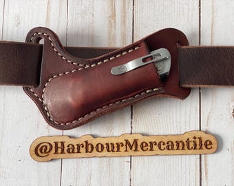 Leatherman pocket knife sheath Leather multitool sheath horizontal sheath gerber sheath gift for dad gift for him made in USA