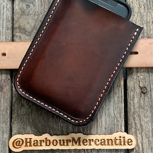 Leather Phone Holster Leather Phone Case leather IPhone android cell phone case Made in USA