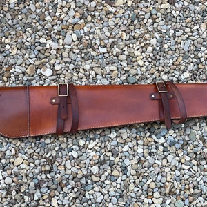 Traditional leather Rifle Scabbard rifle holster saddle scabbard Made in USA leather only, rifle is not included
