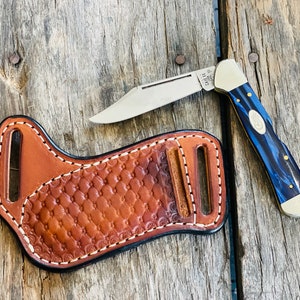 Case XX Slimline Hunter Scheide Leder Klappmesser Scheide Taschenmesserscheide Geschenk für Papa Geschenk für Ihn Made in USA